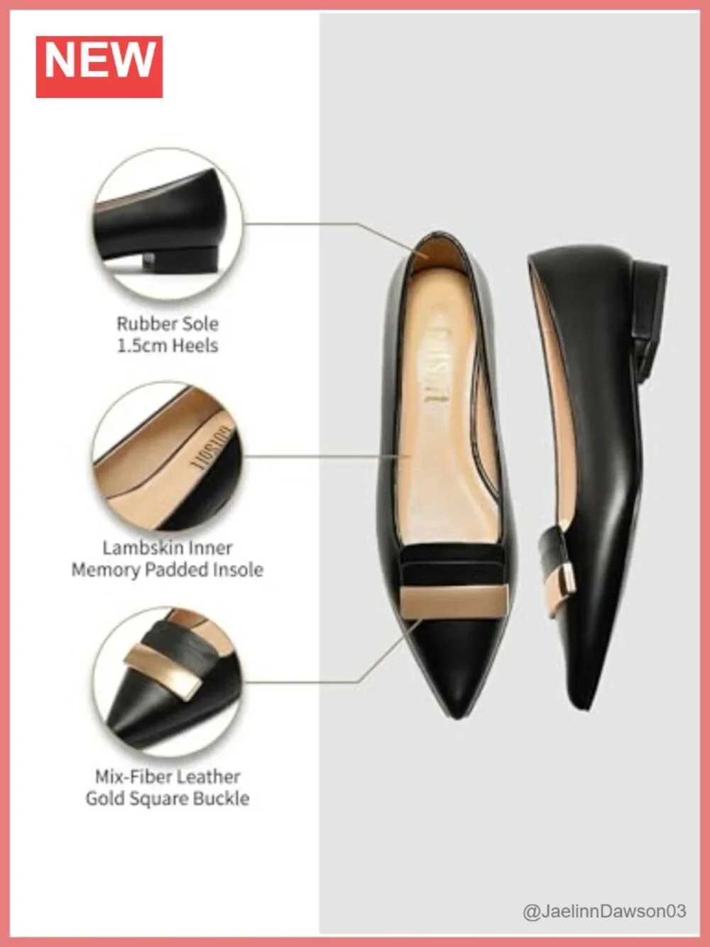 Women's Lambskin Lining Pointed Toe Slip On Flat Shoes Memory Padded Insole